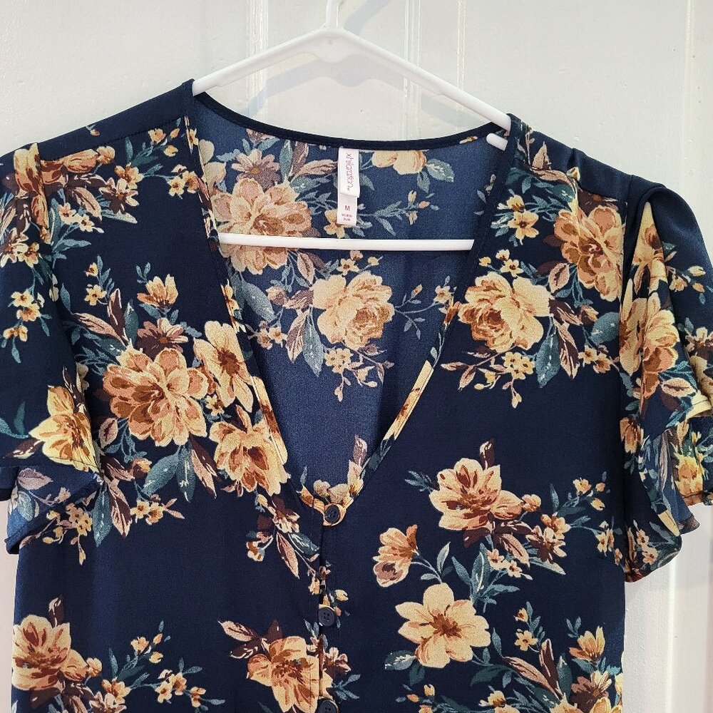 Xhiliration Floral Mini Dress Size M